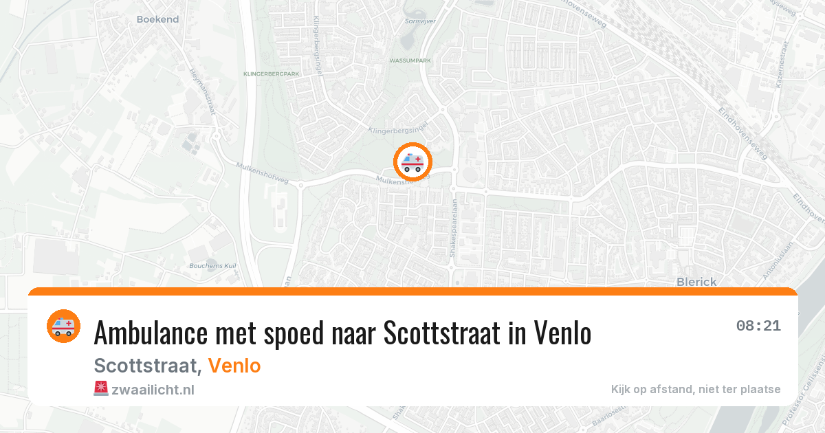 Ambulance met spoed naar Scottstraat in Venlo — 1 jun 2026