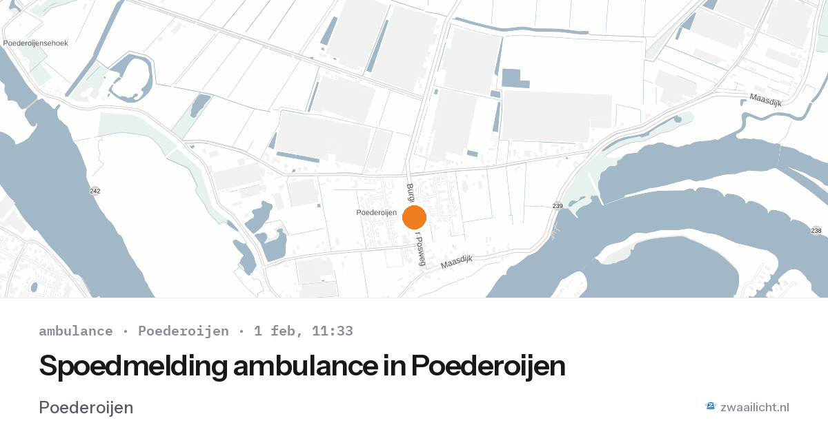 Spoedmelding ambulance in Poederoijen — 1 feb 2026