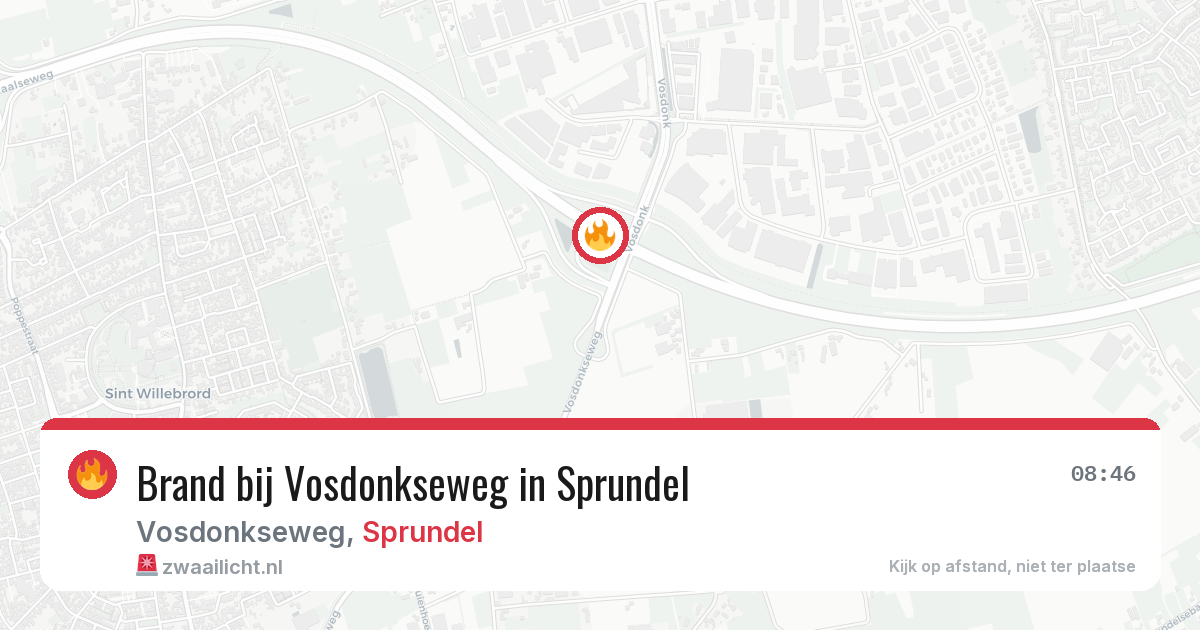 Brand bij Vosdonkseweg in Sprundel — 7 jul 2026