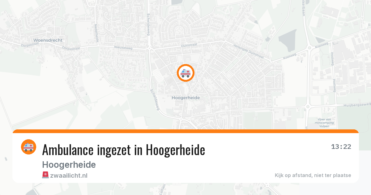 Ambulance ingezet in Hoogerheide — 30 mei 2026