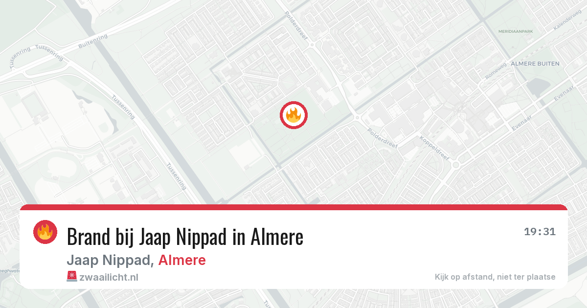 Brand bij Jaap Nippad in Almere — 24 mei 2026