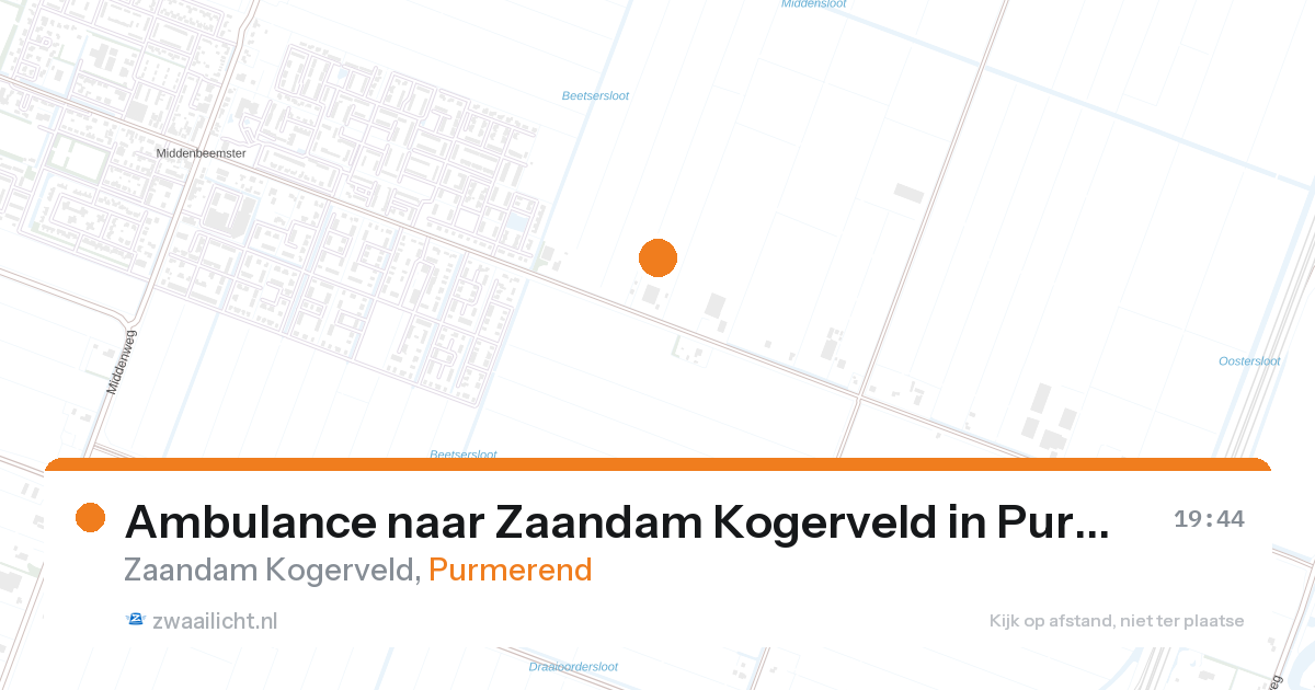 Ambulance naar Zaandam Kogerveld in Purmerend — 27 aug 2026