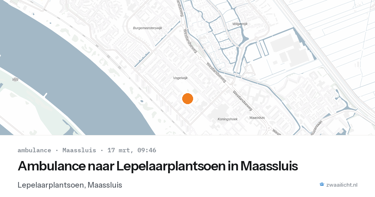 Ambulance naar Lepelaarplantsoen in Maassluis — 17 mrt 2026