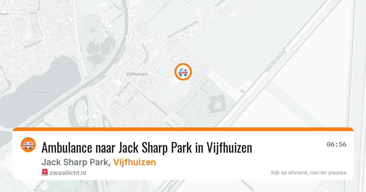 Ambulance naar Jack Sharp Park in Vijfhuizen — 6 jul 2026