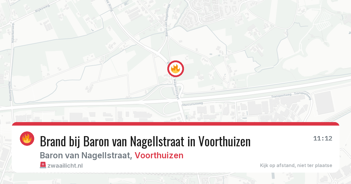 Brand bij Baron van Nagellstraat in Voorthuizen — 10 aug 2026