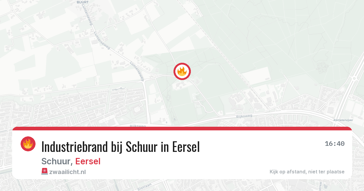 Industriebrand bij Schuur in Eersel — 8 jul 2026