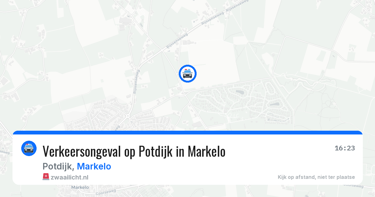 Verkeersongeval op Potdijk in Markelo — 24 jul 2026
