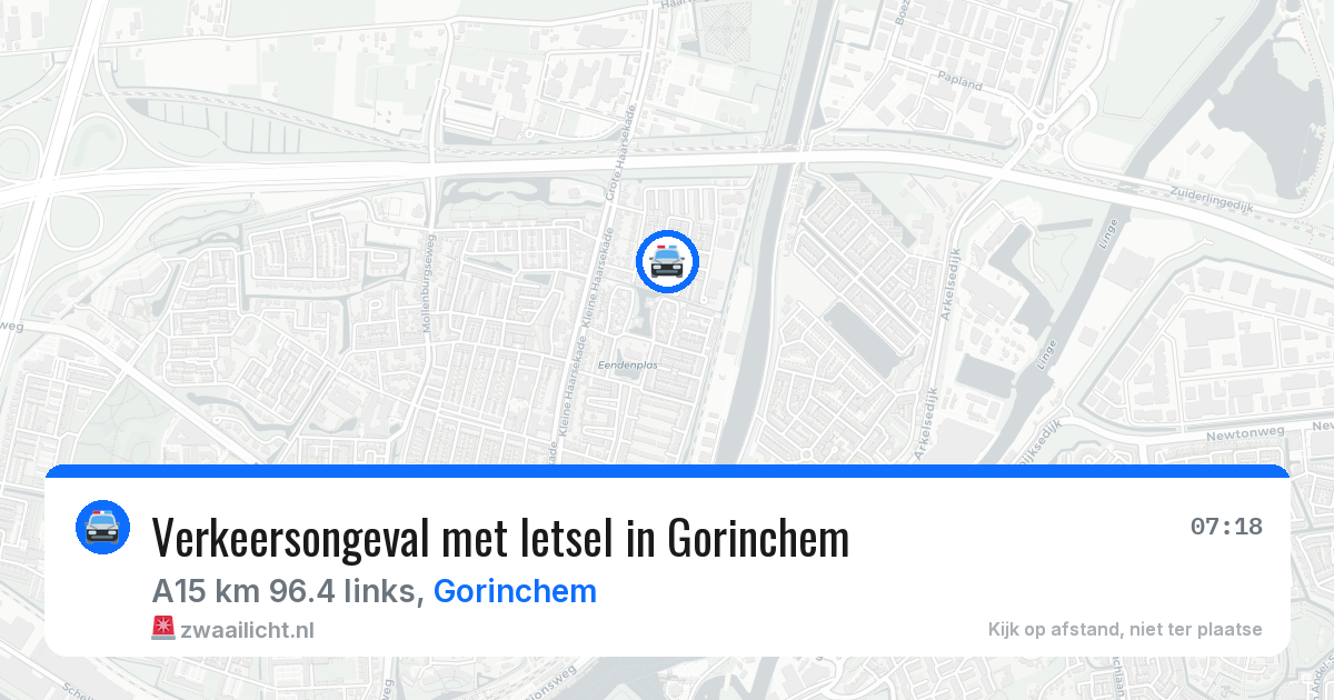 Verkeersongeval met letsel in Gorinchem — 25 jun 2026