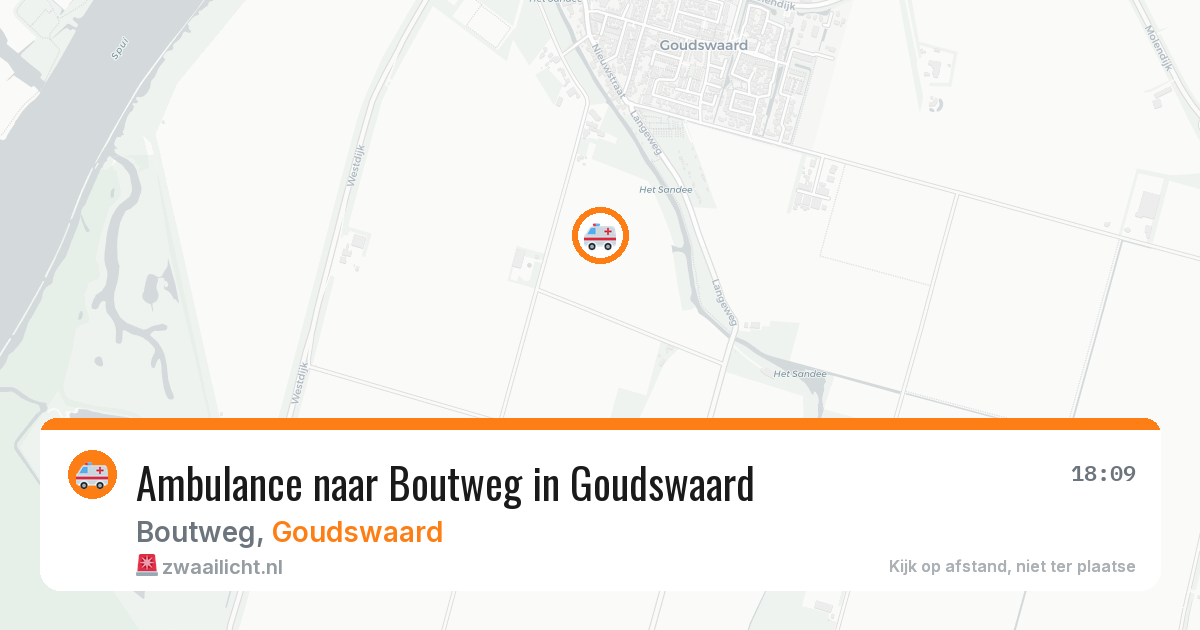 Ambulance naar Boutweg in Goudswaard — 22 jul 2026