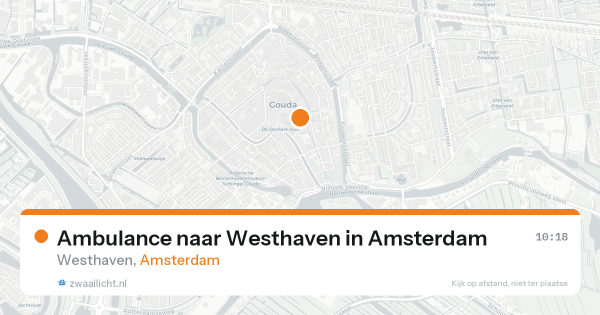 Ambulance naar Westhaven in Amsterdam — 20 aug 2026