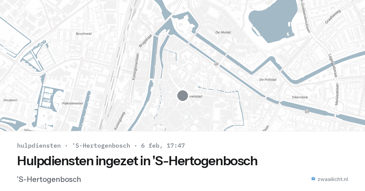 Hulpdiensten ingezet in 'S-Hertogenbosch — 6 feb 2026 | 🚨 Zwaailicht.nl