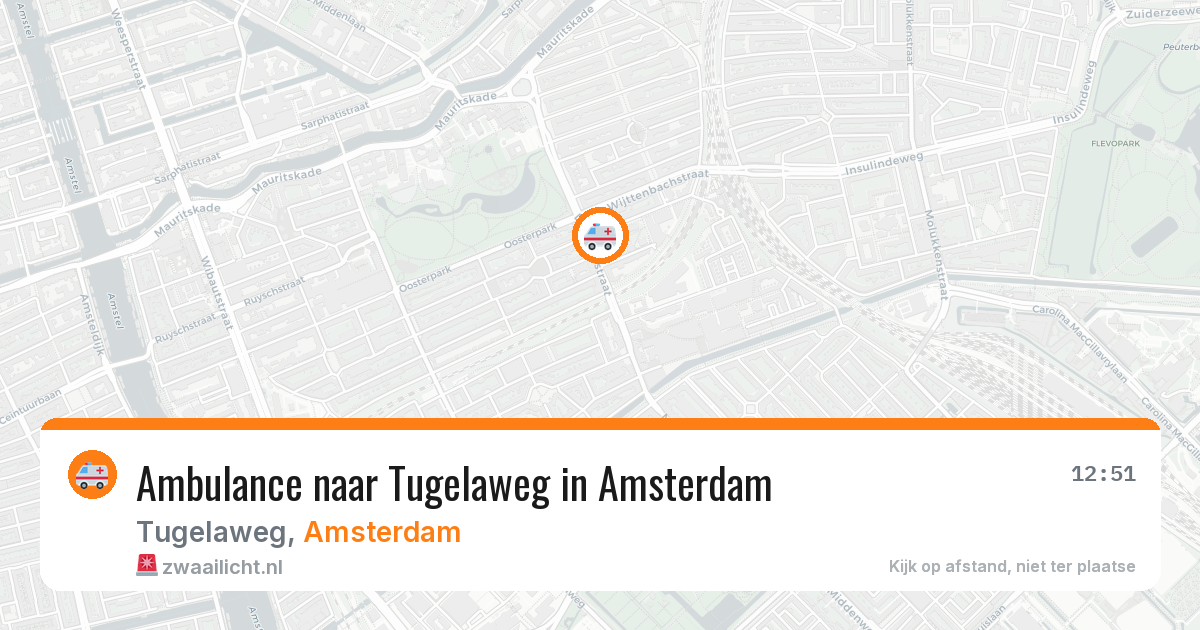 Ambulance naar Tugelaweg in Amsterdam — 26 mei 2026
