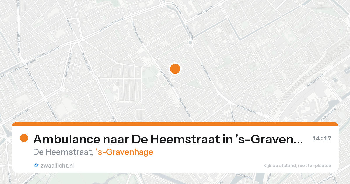 Ambulance naar De Heemstraat in 's-Gravenhage — 15 aug 2026