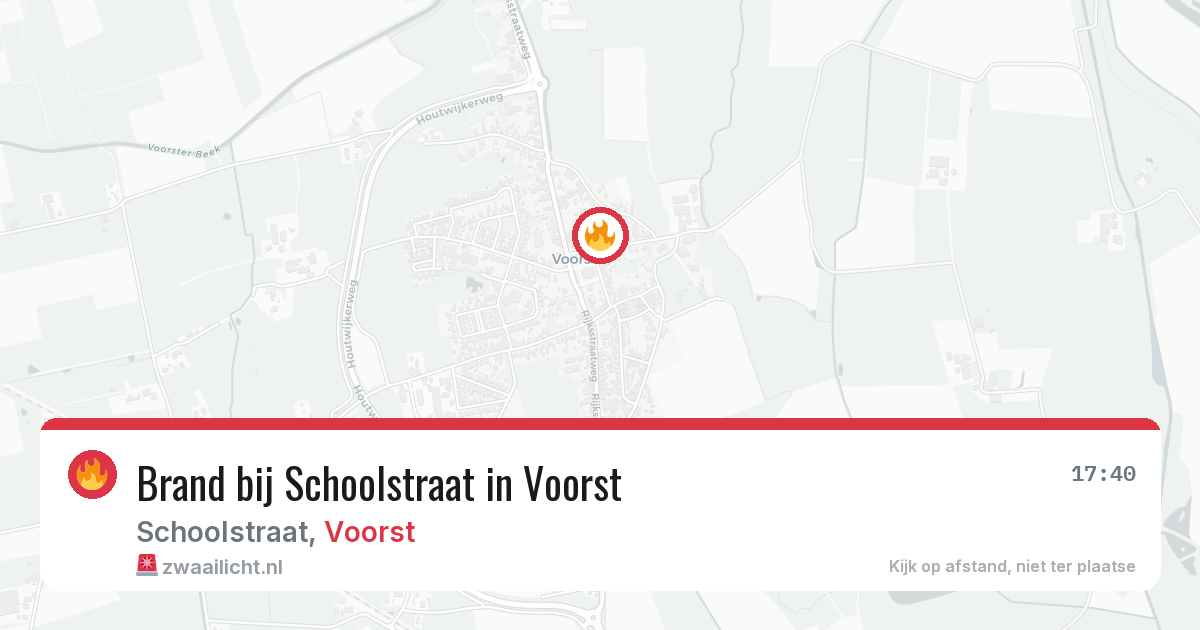 Brand bij Schoolstraat in Voorst — 15 jul 2026