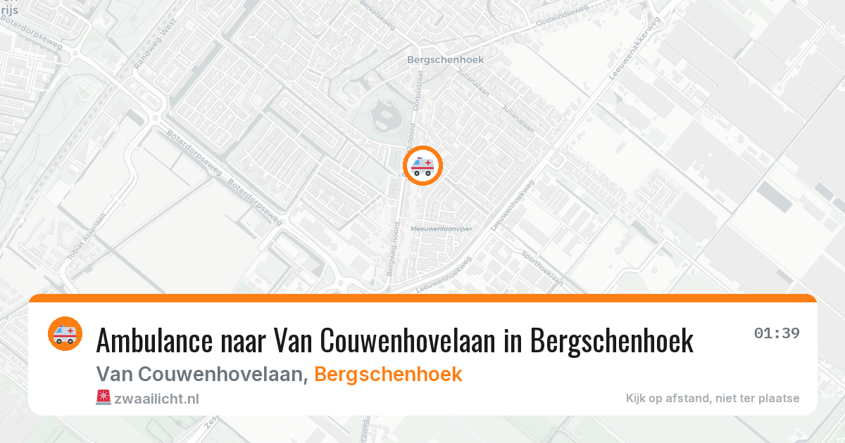 Ambulance naar Van Couwenhovelaan in Bergschenhoek — 14 jul 2026