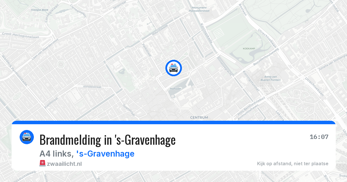 Brandmelding in 's-Gravenhage — 1 jul 2026