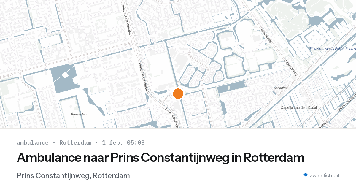 Ambulance naar Prins Constantijnweg in Rotterdam — 1 feb 2026