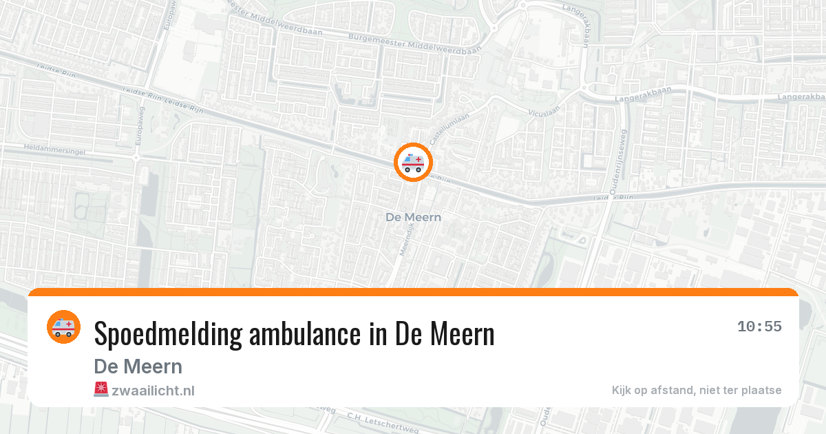 Spoedmelding ambulance in De Meern — 29 mrt 2026