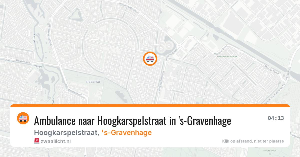 Ambulance naar Hoogkarspelstraat in 's-Gravenhage — 21 mrt 2026