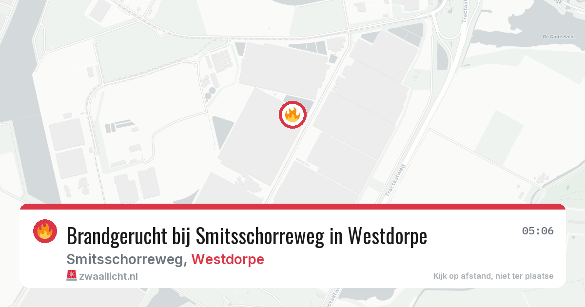 Brandgerucht bij Smitsschorreweg in Westdorpe — 13 jul 2026