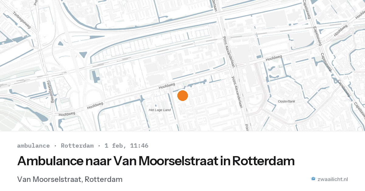Ambulance naar Van Moorselstraat in Rotterdam — 1 feb 2026