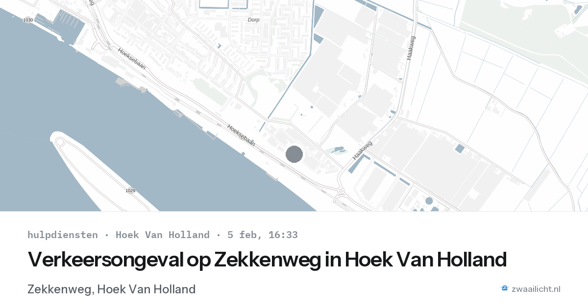 Verkeersongeval op Zekkenweg in Hoek Van Holland — 5 feb 2026