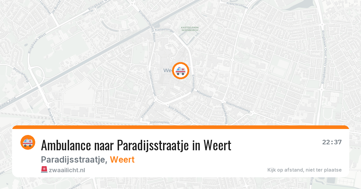 Ambulance naar Paradijsstraatje in Weert — 31 jul 2026