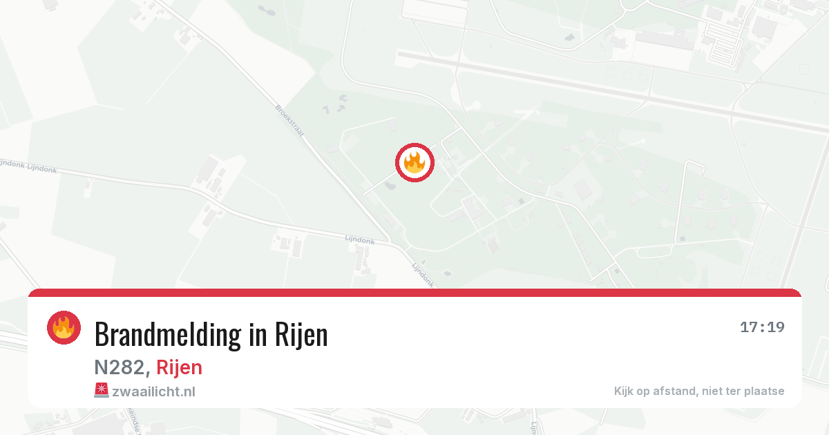 Brandmelding in Rijen — 19 mrt 2026