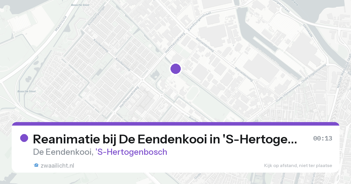 Reanimatie bij De Eendenkooi in 'S-Hertogenbosch — 20 aug 2026