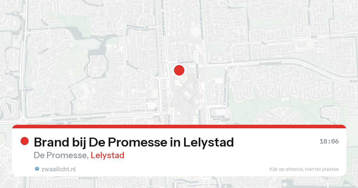 Brand bij De Promesse in Lelystad — 24 aug 2026