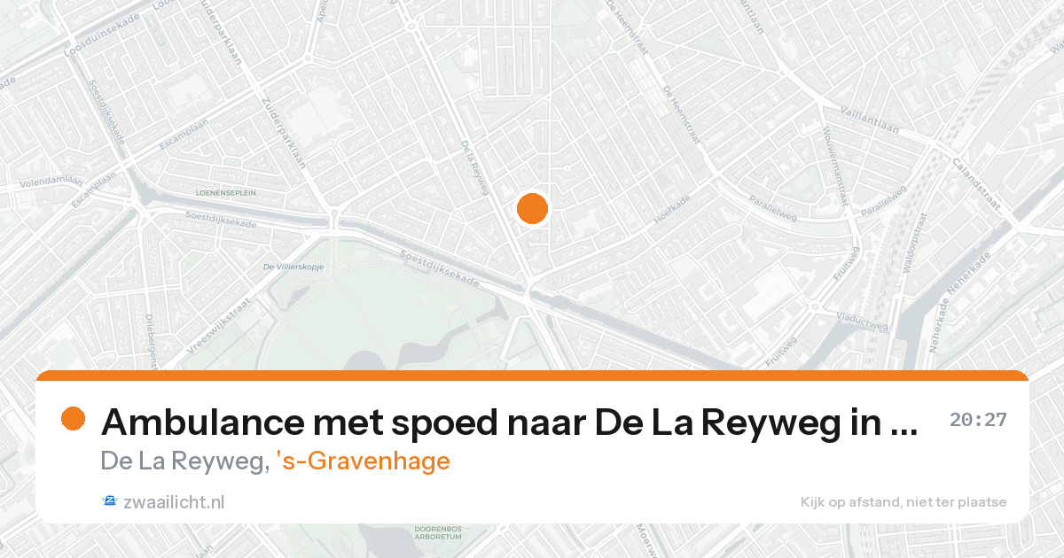 Ambulance met spoed naar De La Reyweg in 's-Gravenhage — 27 mei 2026