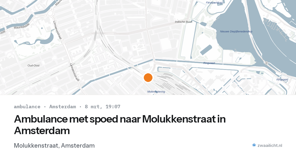 Ambulance met spoed naar Molukkenstraat in Amsterdam — 5 feb 2026