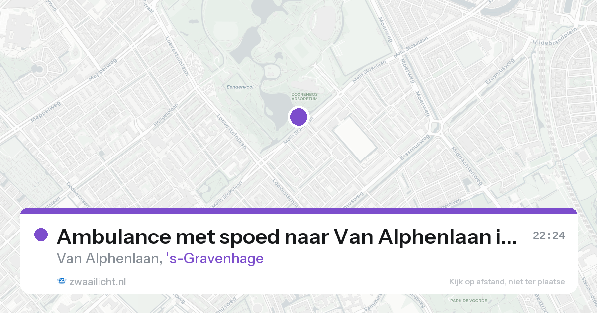 Ambulance met spoed naar Van Alphenlaan in 's-Gravenhage — 24 aug 2026