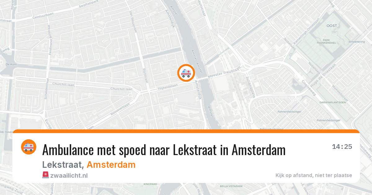 Ambulance met spoed naar Lekstraat in Amsterdam — 12 mei 2026