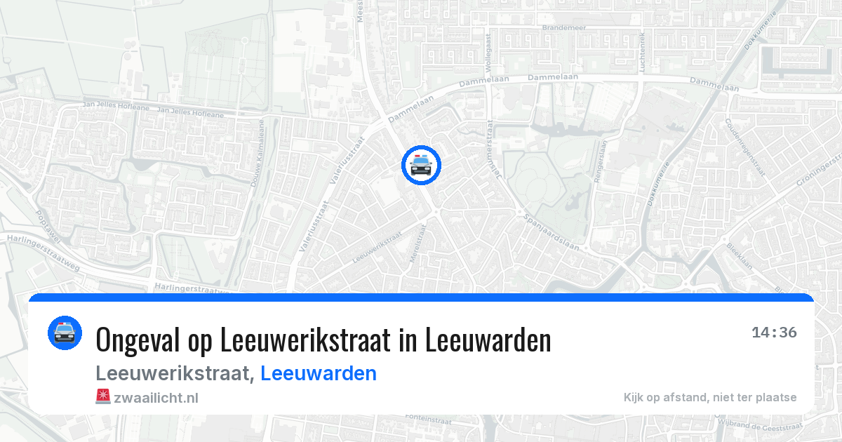 Ongeval op Leeuwerikstraat in Leeuwarden — 15 jun 2026