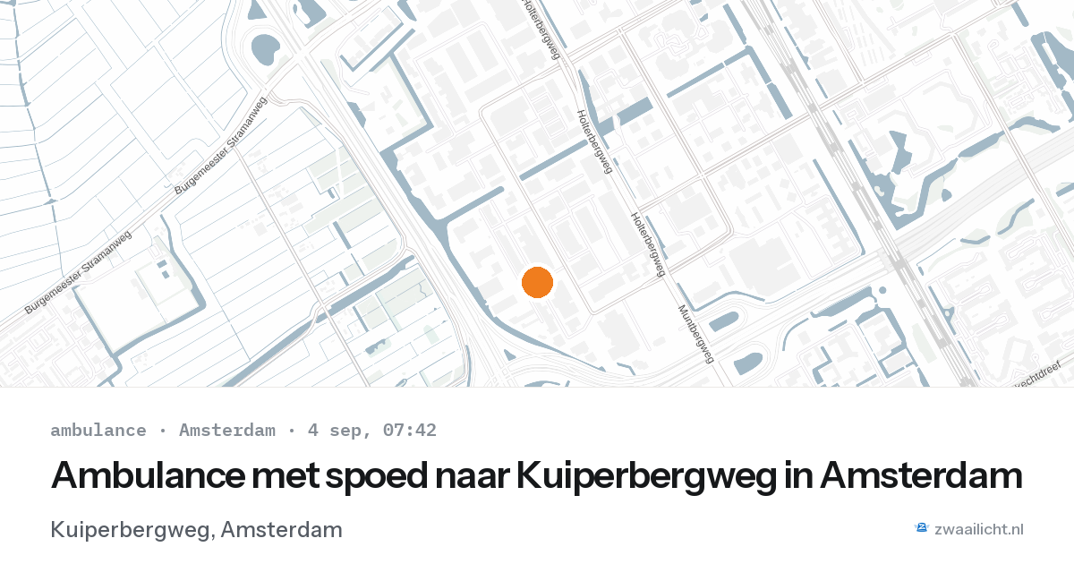 Ambulance met spoed naar Kuiperbergweg in Amsterdam — 4 sep 2026
