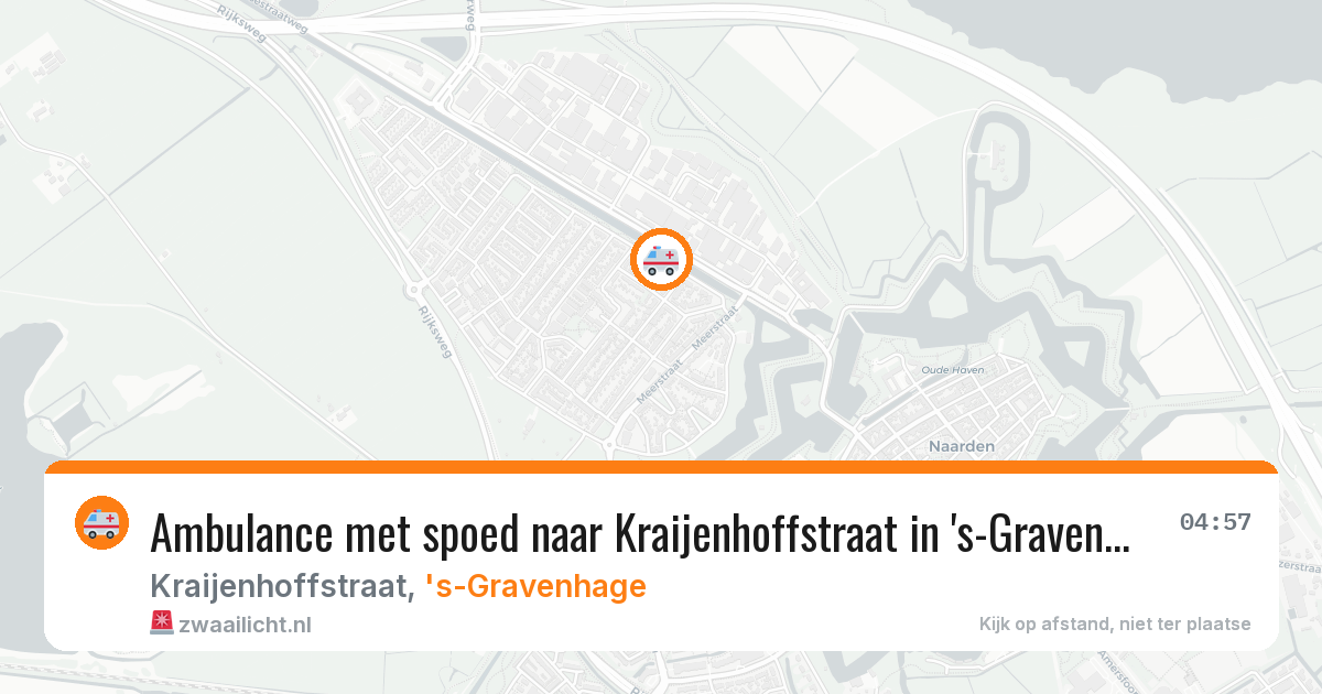 Ambulance met spoed naar Kraijenhoffstraat in 's-Gravenhage — 19 mrt 2026
