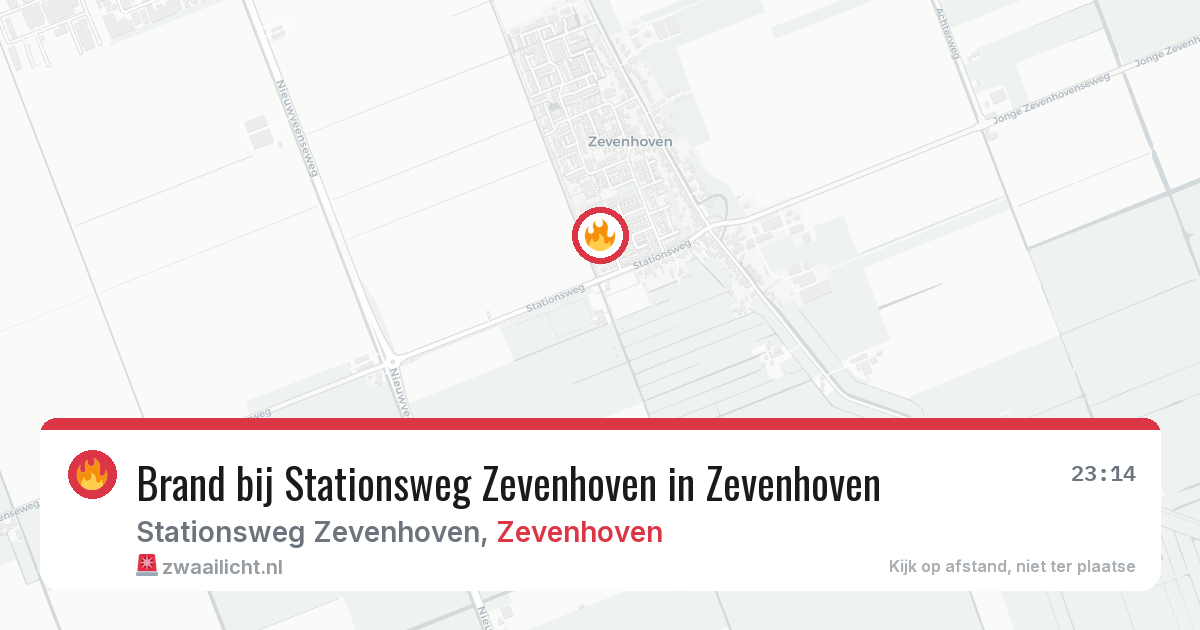 Brand bij Stationsweg Zevenhoven in Zevenhoven — 13 mrt 2026