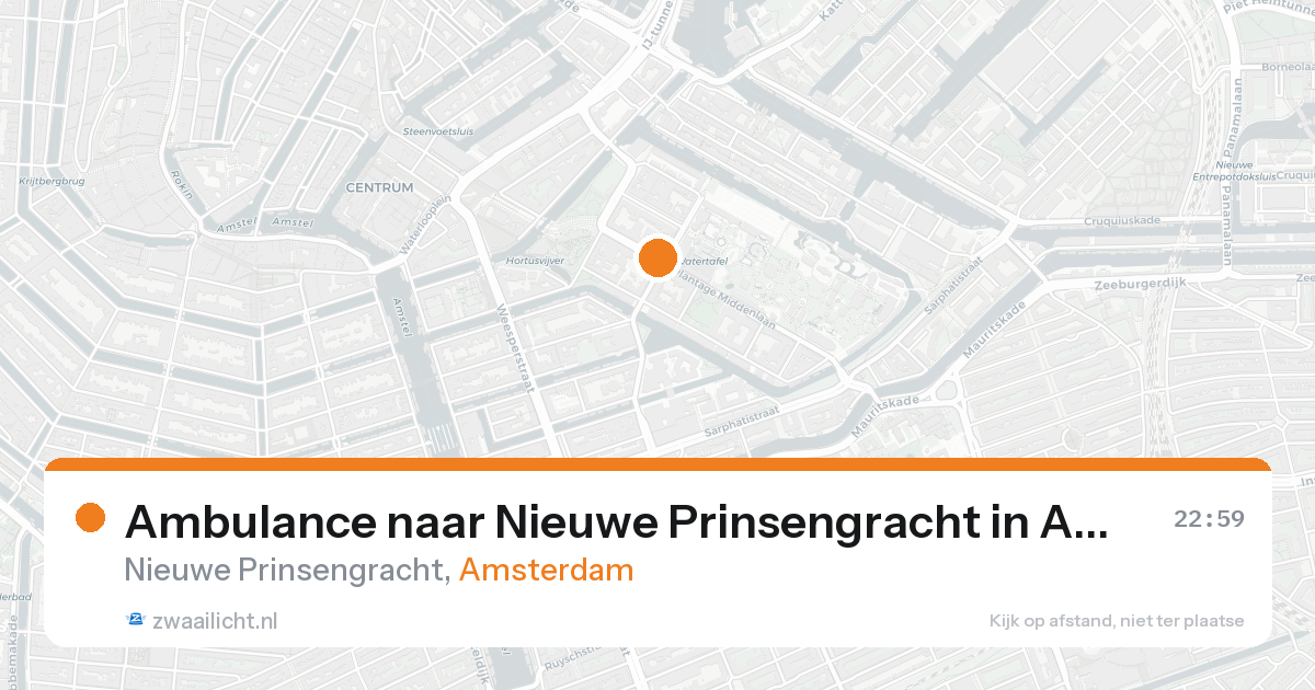 Ambulance naar Nieuwe Prinsengracht in Amsterdam — 7 feb 2026