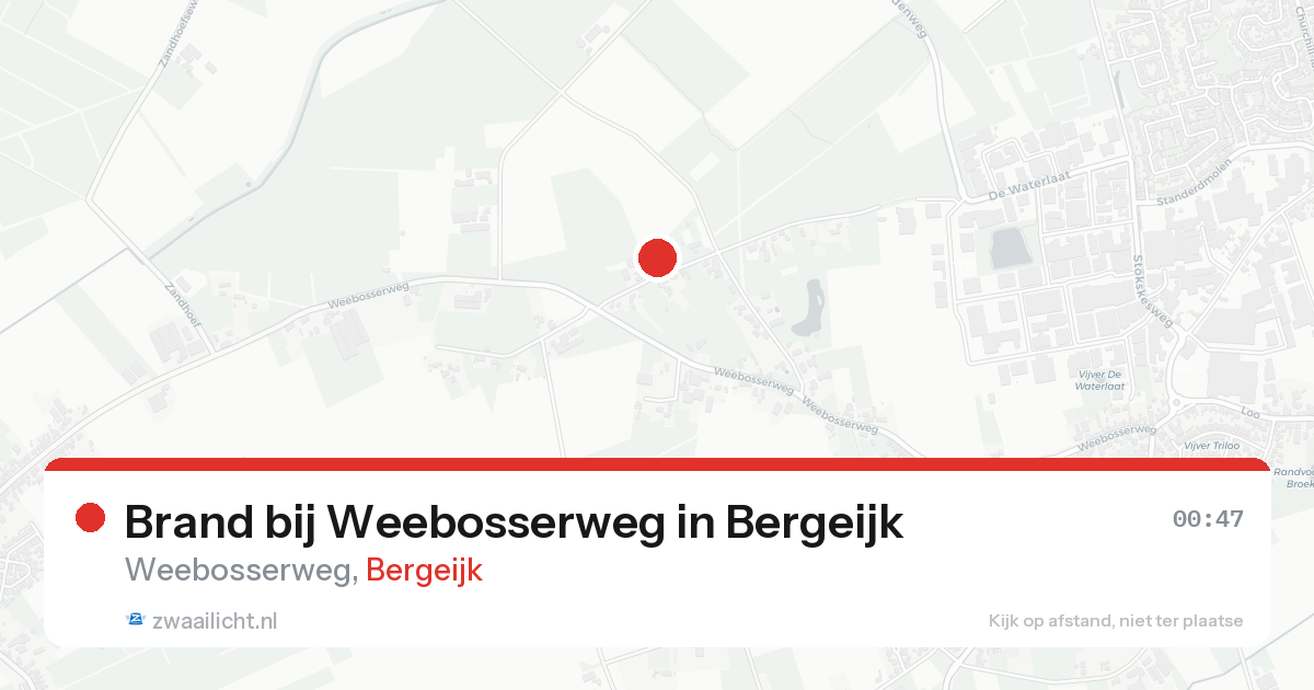 Brand bij Weebosserweg in Bergeijk — 15 aug 2026
