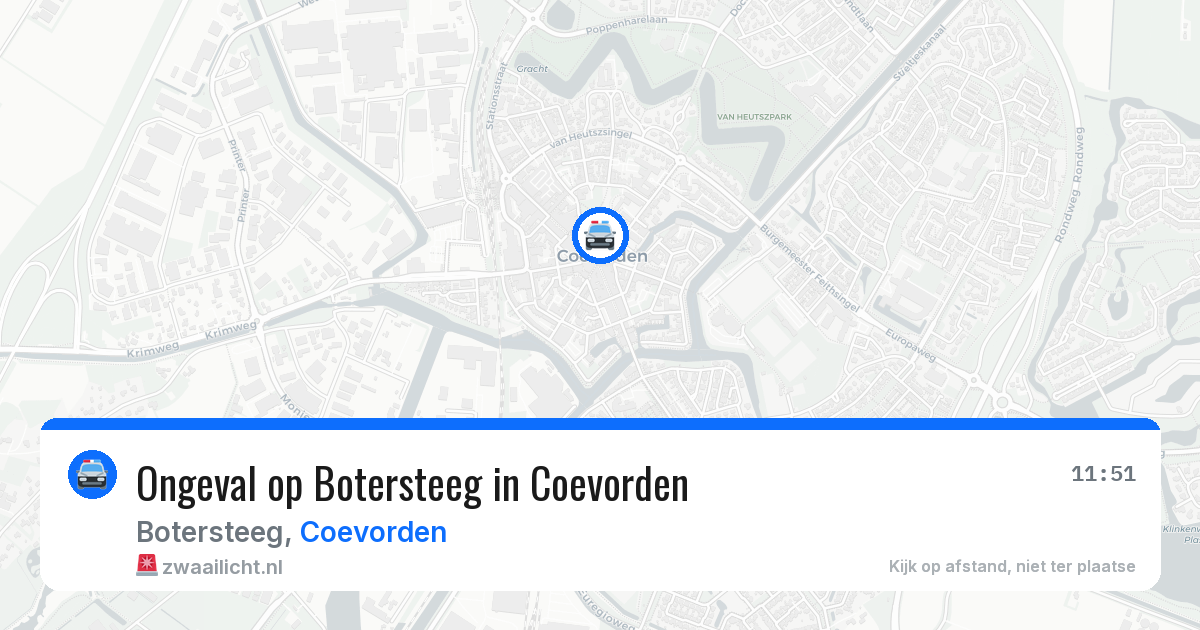 Ongeval op Botersteeg in Coevorden — 30 jun 2026