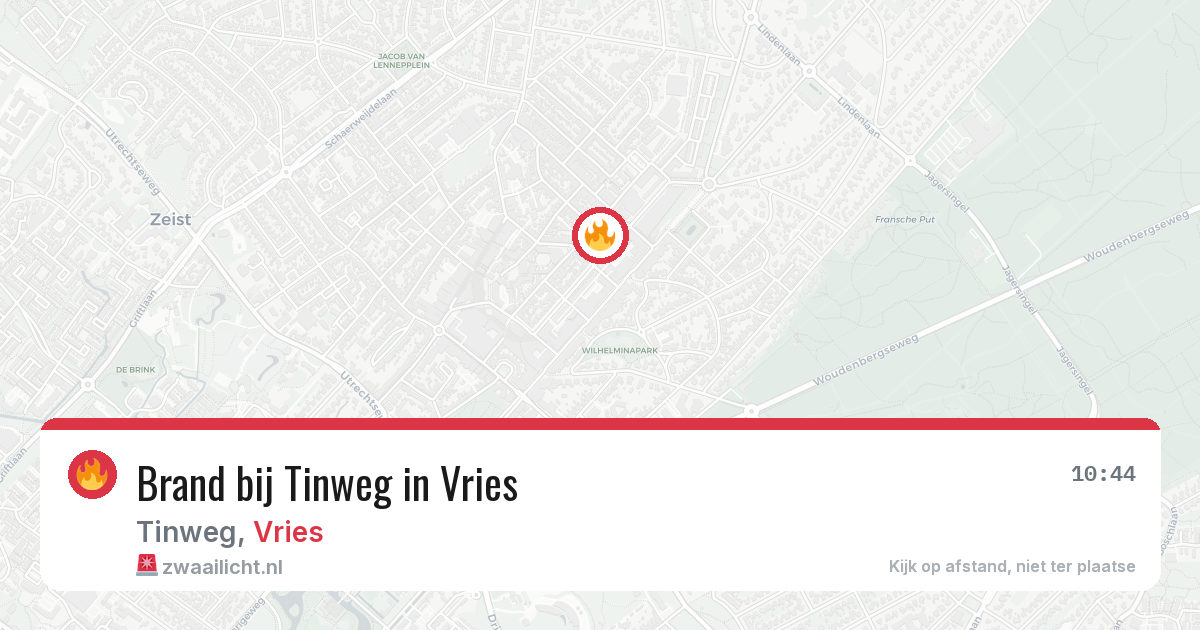 Brand bij Tinweg in Vries — 7 apr 2026