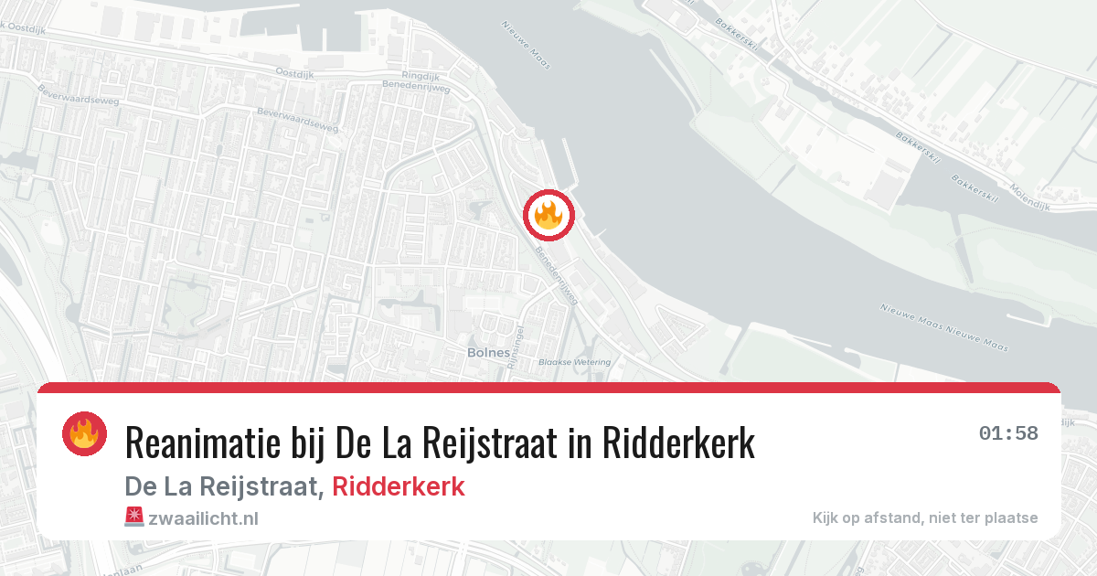 Reanimatie bij De La Reijstraat in Ridderkerk — 3 apr 2026