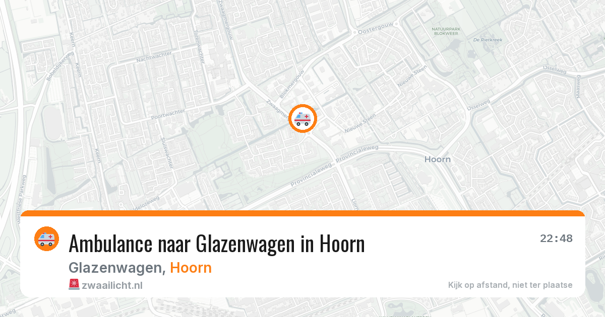 Ambulance naar Glazenwagen in Hoorn — 27 jun 2026