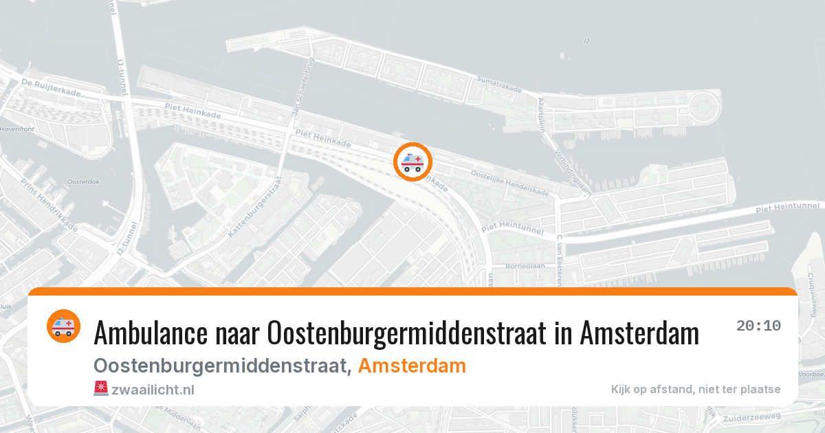 Ambulance naar Oostenburgermiddenstraat in Amsterdam — 10 jun 2026