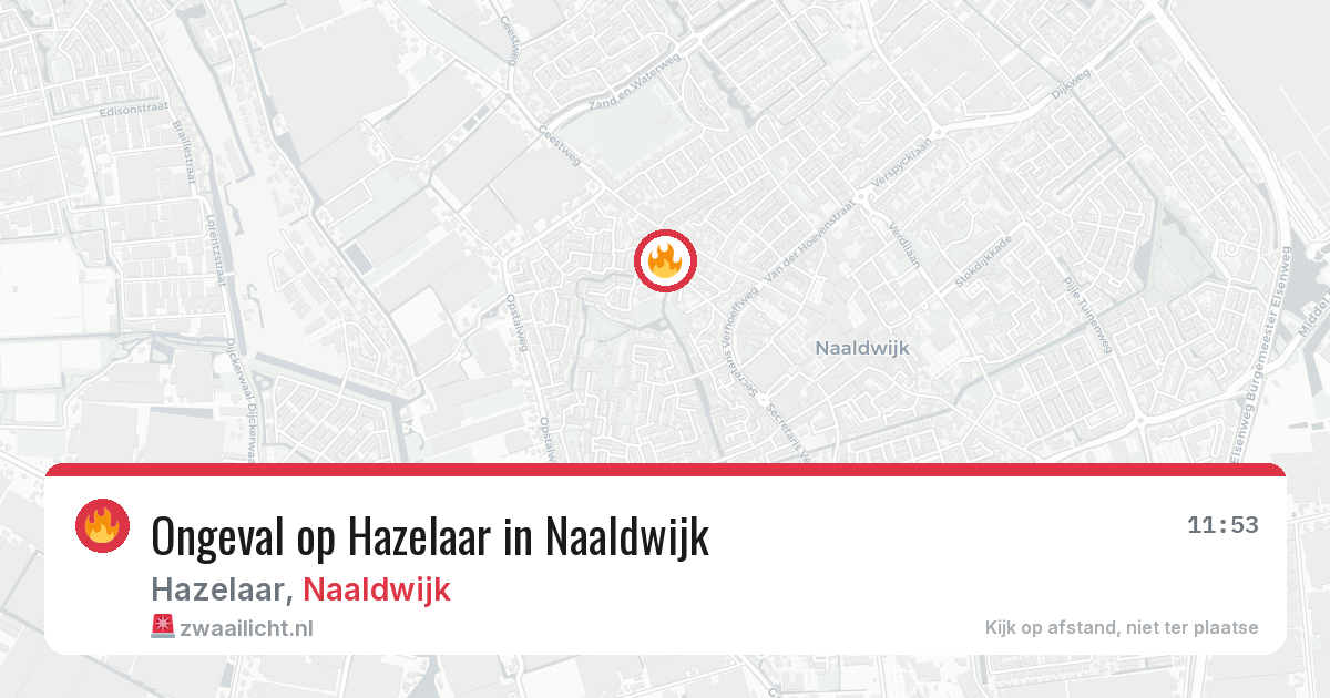 Ongeval op Hazelaar in Naaldwijk — 8 feb 2026