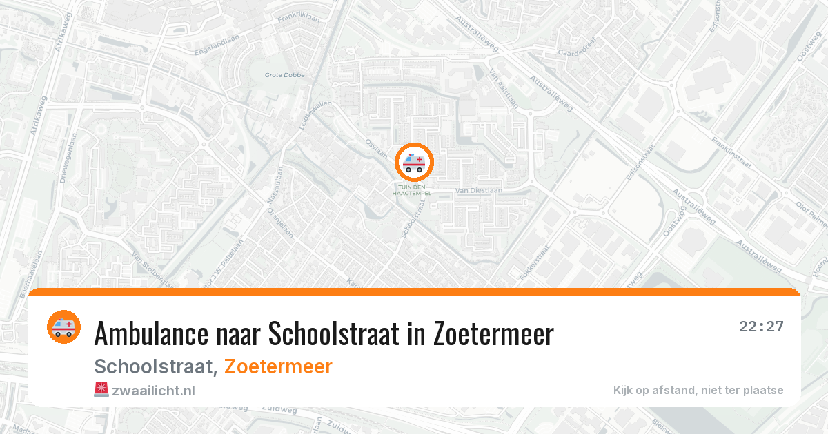 Ambulance naar Schoolstraat in Zoetermeer — 29 jun 2026