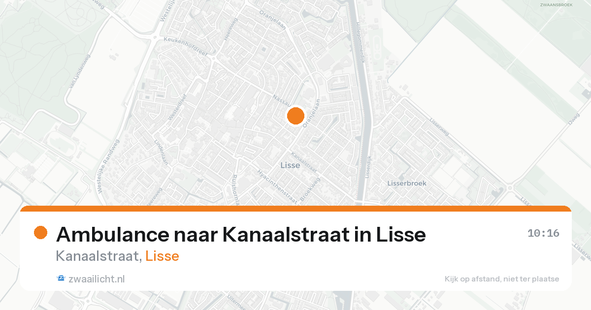 Ambulance naar Kanaalstraat in Lisse — 16 aug 2026