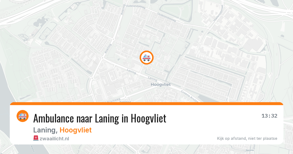 Ambulance naar Laning in Hoogvliet — 2 jul 2026