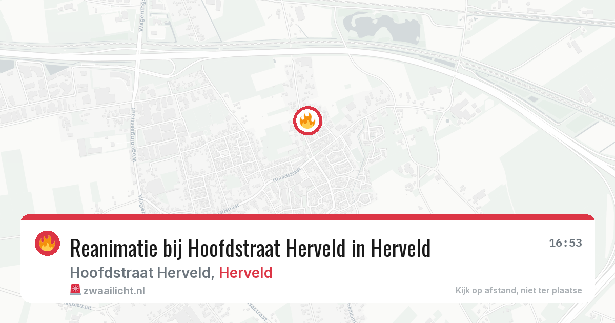 Reanimatie bij Hoofdstraat Herveld in Herveld — 2 aug 2026